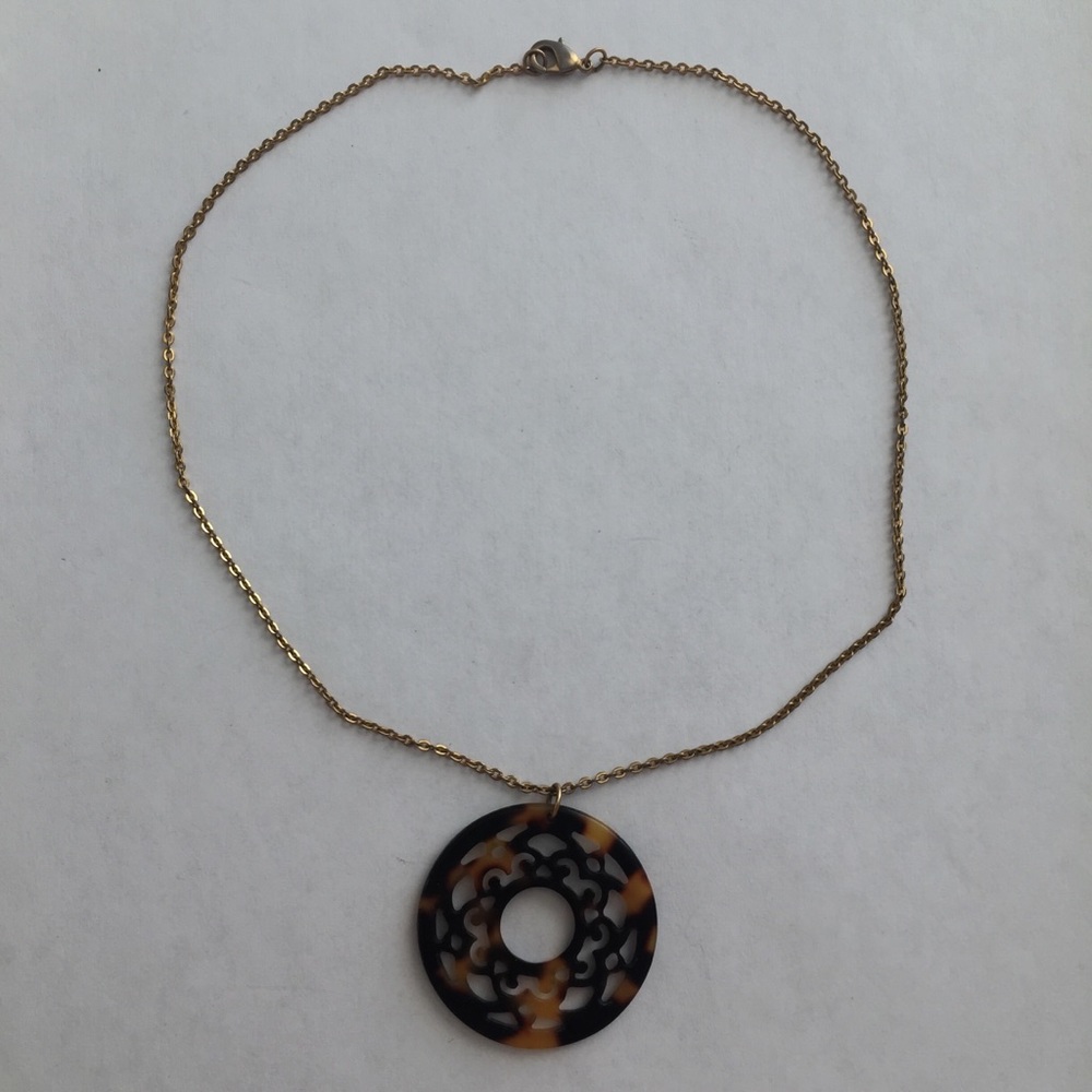 Anthropologie Tortoise Shell Necklace